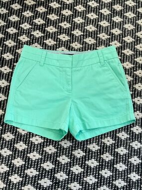 NWT j crew Women’s Mint Green Cotton Shorts - Classic Casual size 00